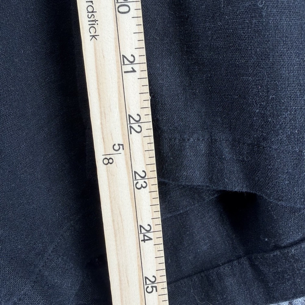 Simply Vera linen blend black wide leg jumpsuit minimalist chic elegant timeless - Picture 12 of 13